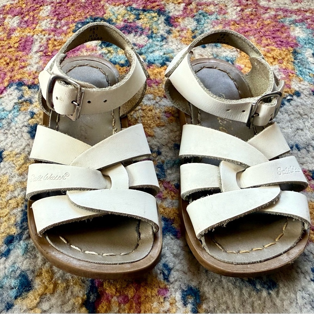 Salt Water Original White Sandals